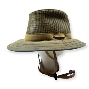 Outback Trading Co. Men's Oilskin Aussie Adventure Cotton Hat‎ Size S/M Olive